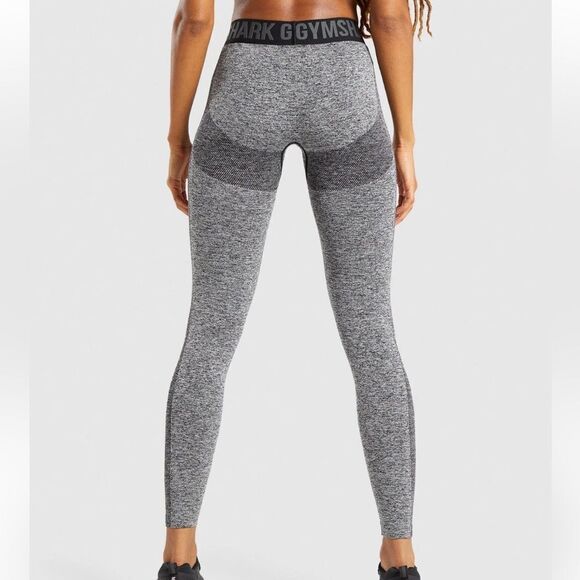 Gymshark Flex Low Rise Leggings Black Marl/Charcoal Women’s Small - Picture 1 of 5